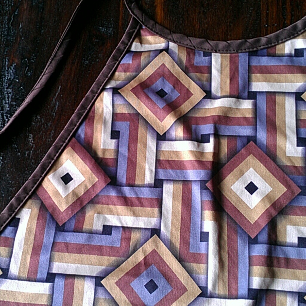 Geo Print Halter Crop Top